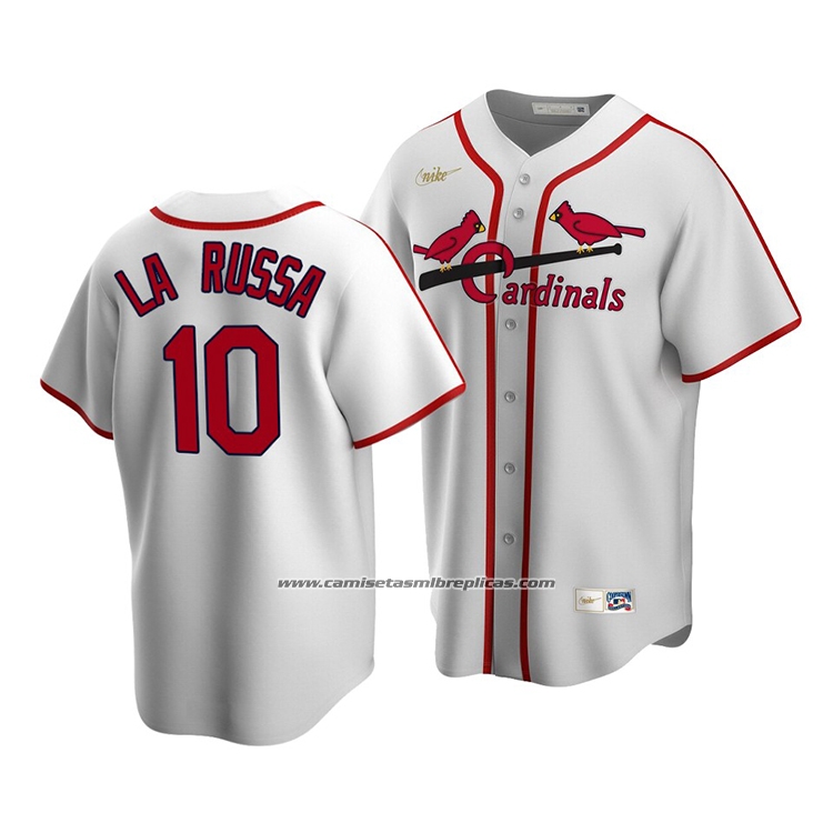 Camiseta Beisbol Hombre St. Louis Cardinals Tony La Russa Cooperstown Collection Primera Blanco